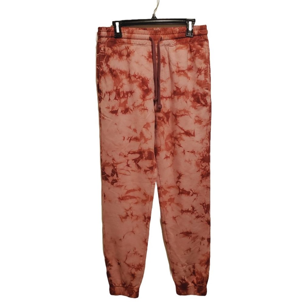 NWT Men's Valor Collective Red and Pink Tie Dye Drawstring Joggers Size Medium
